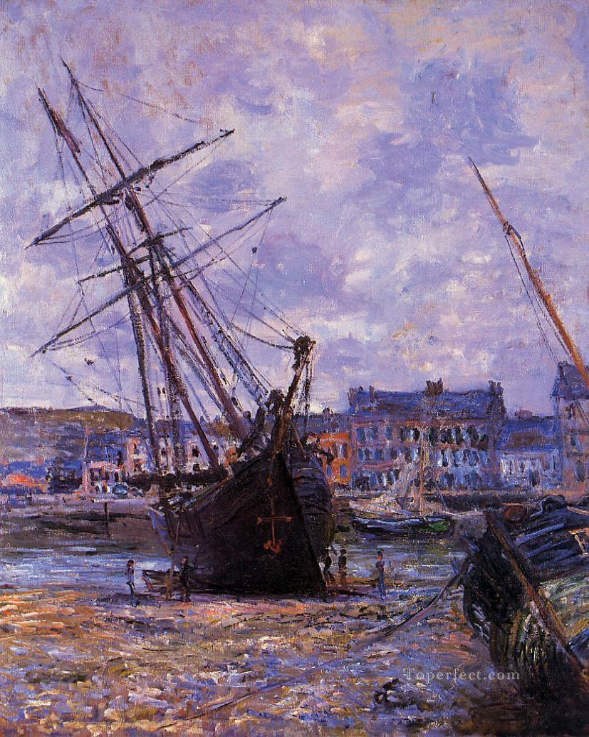 Boats Lying at Low Tide at Facamp Claude Monet Oil Paintings